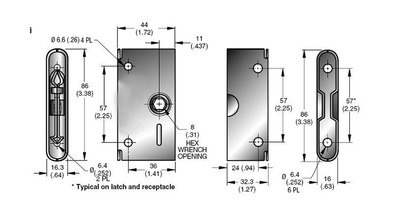 BT6476 Rotolock Butt-Joint Panel Fastening Latch-4