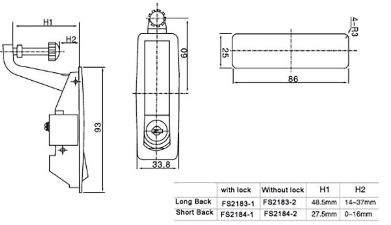 MS606 Lever Compression Latch-6