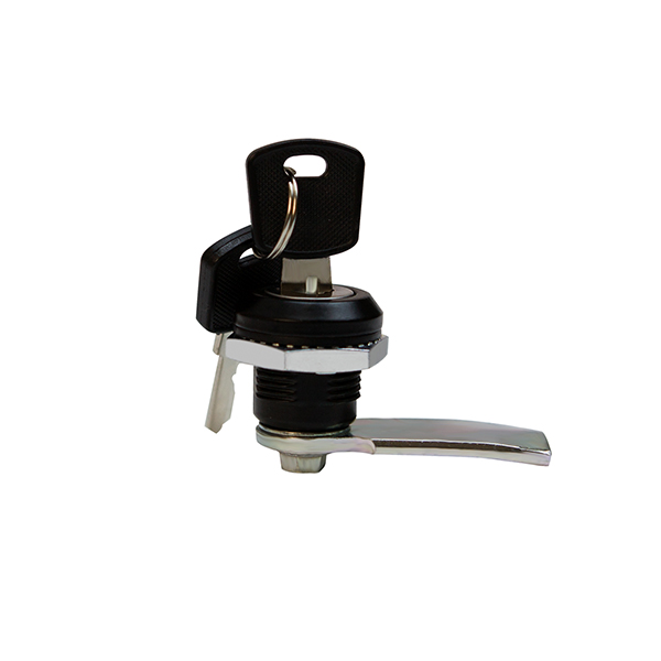 MS705-3E Cam Lock, 90° Rotation, Black Coated Zinc Alloy, Key Lockable