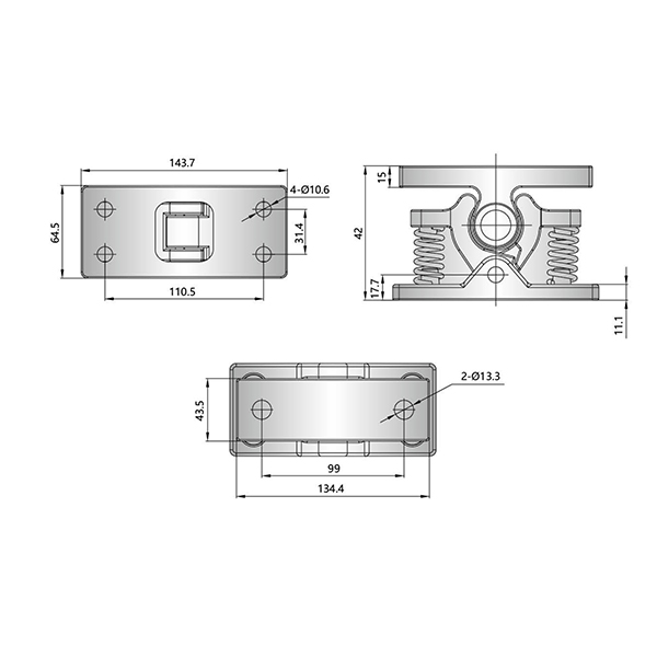 MX020 Heavy-Duty Spring-Loaded Door Stopper