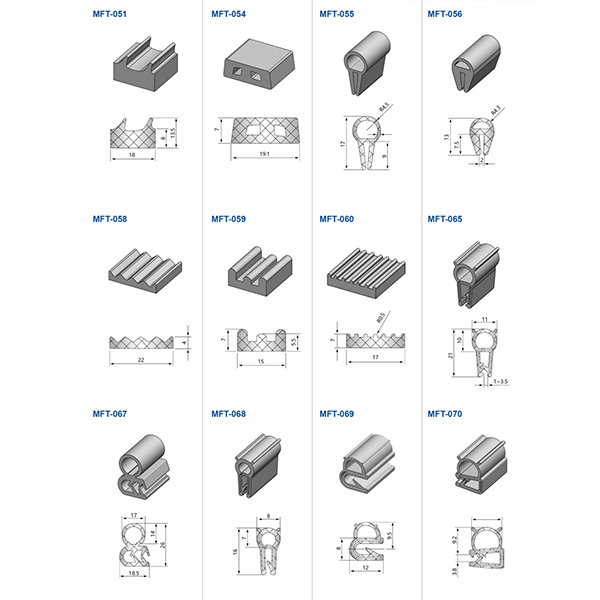 BT6089 004  High-Performance MFT Series Rubber Gaskets | Industrial and Automotive Sealing Profiles