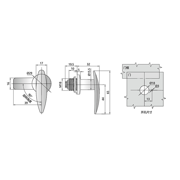 MS309 Cam Latch, Zinc Alloy, Chrome Plated, Adjustable
