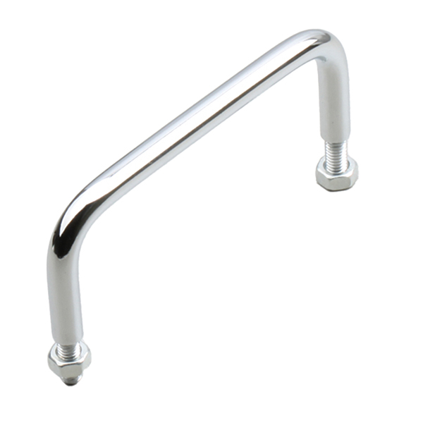 LS507 Stainless Steel Grab Handle with Threaded Stud, Polished or Carbon Steel Bright Finish