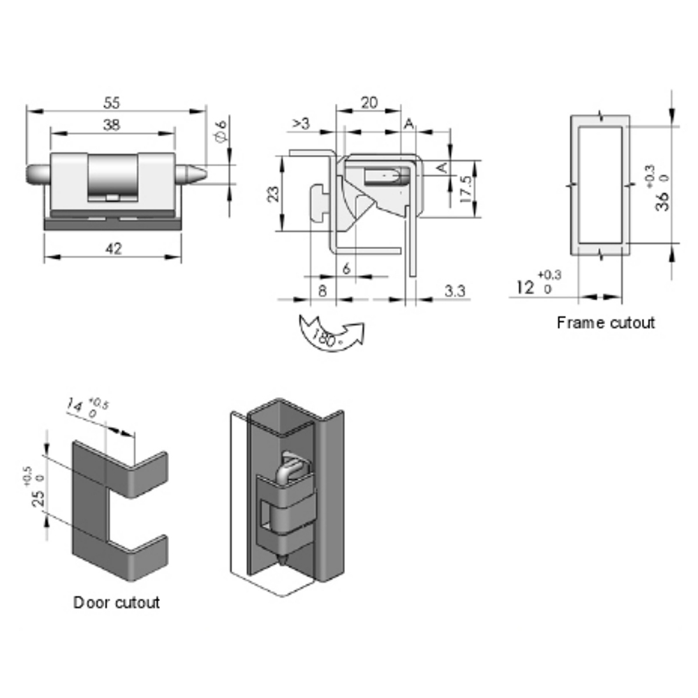 CL212 Series - Mechanical Hinge for Industrial Applications