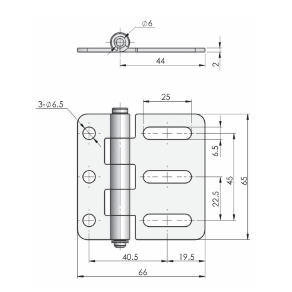 CL156 Concealed Hinge, 180° Opening Angle