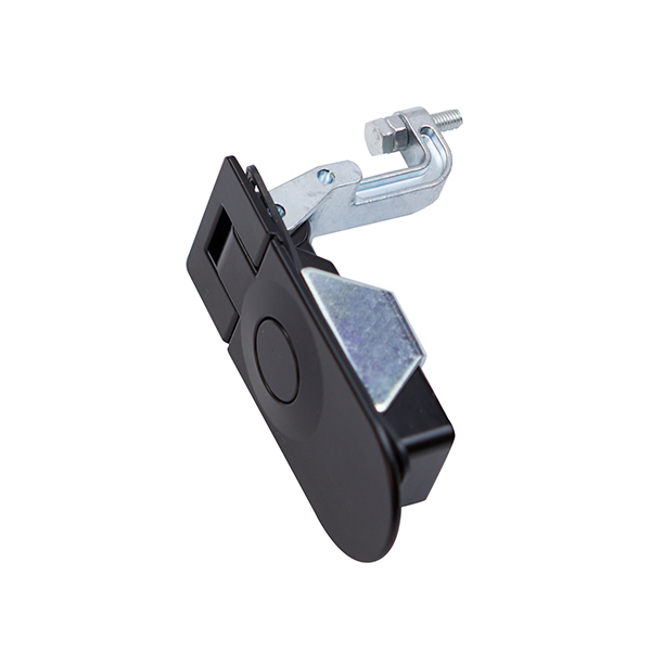 MS609 Compression Lever Latch, Zinc Alloy, Black Powder Coat, Adjustable for Door Thickness 1-5mm, High-Security Latch for Industrial Applications