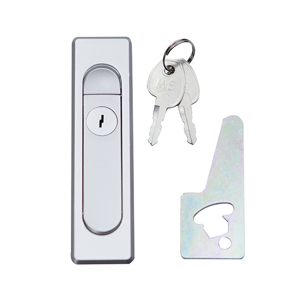 MS730 Swinghandle Latch, Key Locking, Zinc Alloy, Compatible with Variable Panel Heights, Black and Silver Finishes