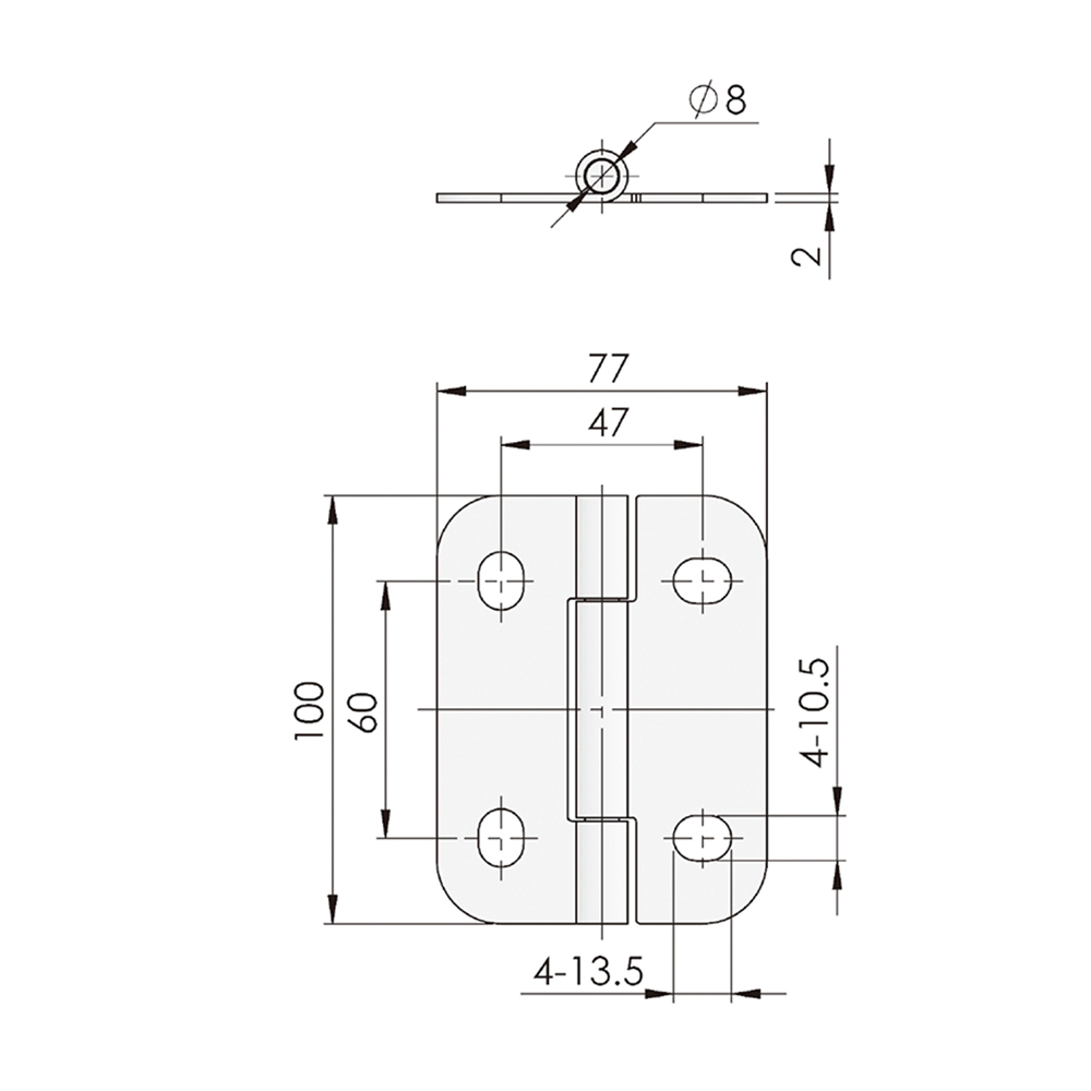 CL253 Series Hinge, Concealed Mounting, 120° Opening, Zinc Alloy, Black Matte Finish