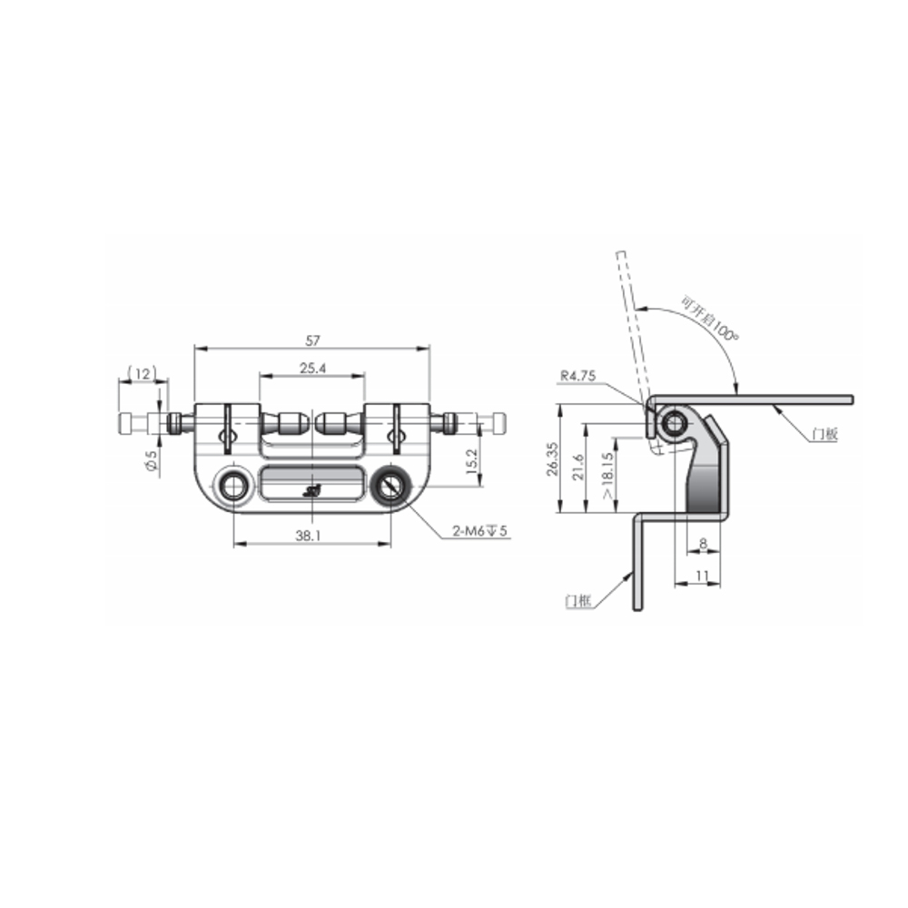 CL201 Concealed Hinge, Heavy Duty, Zinc Alloy, 800N/1500N Load Capacity