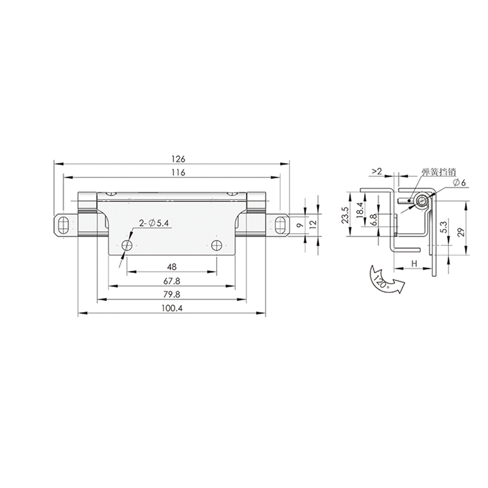 CL268-1/CL268-2/CL268-3 Industrial Concealed Hinge - Stainless Steel & Carbon Steel Options