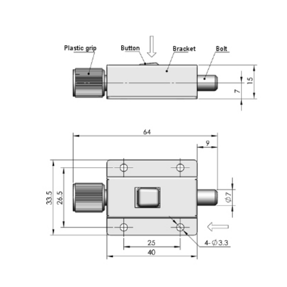  DK611 Stainless Steel Bolt Latch with Chrome-Plated Steel Pin, 500N Load Capacity