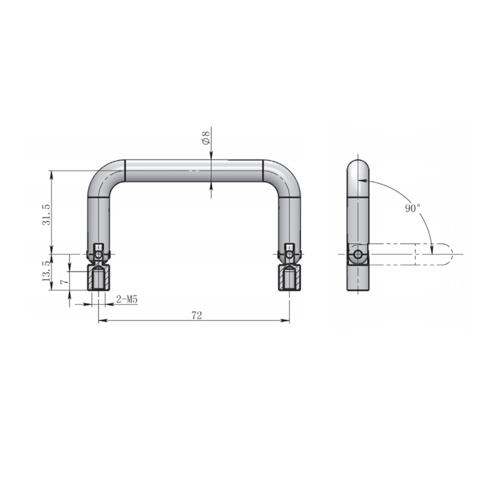 LS503 Industrial Handle with High Static Load Capacity