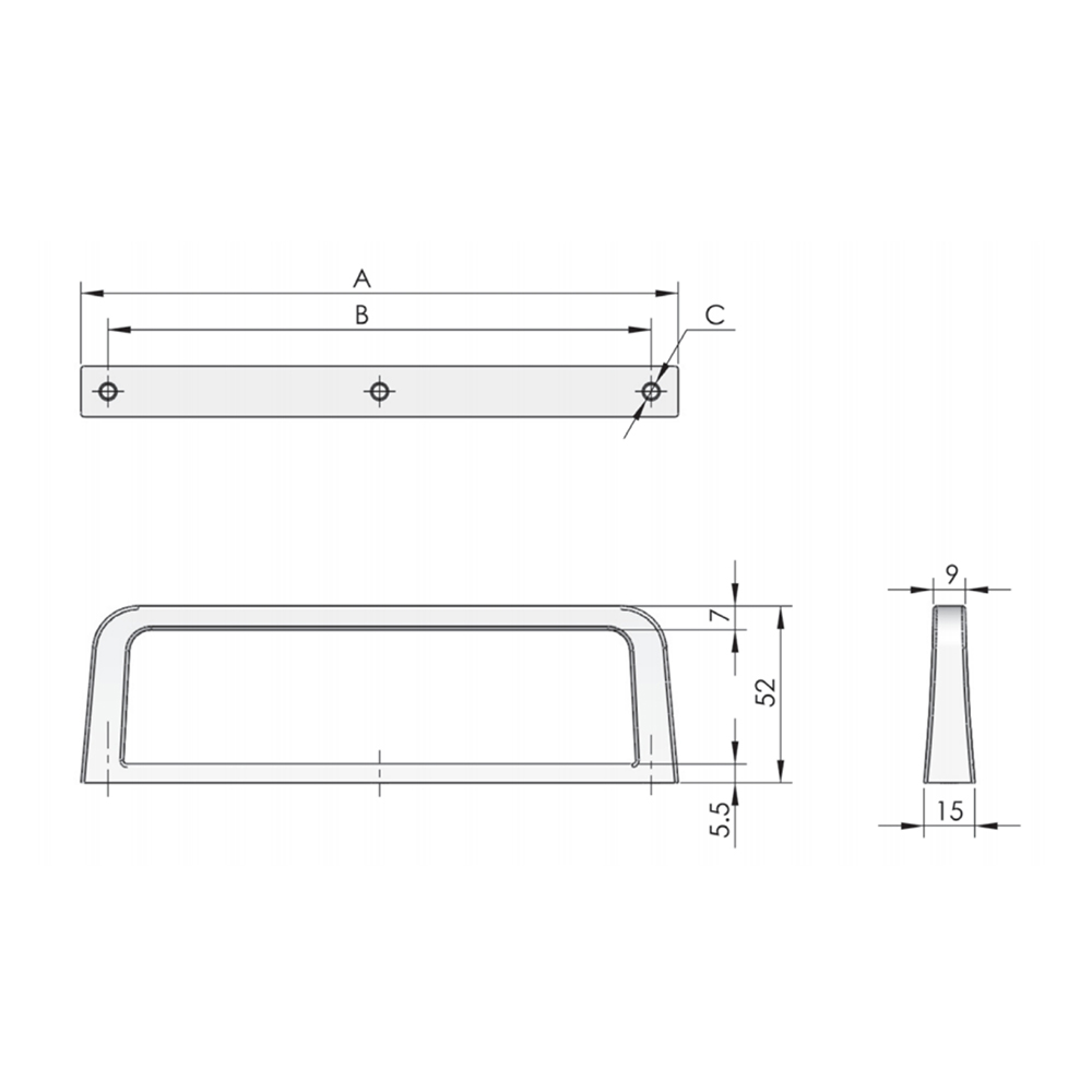 LS518 Zinc Alloy Handle with Matte Finish - High-Load Application