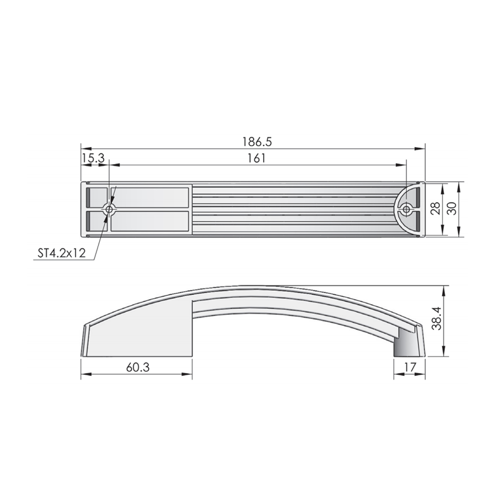 LS532 - Industrial Polycarbonate Handle