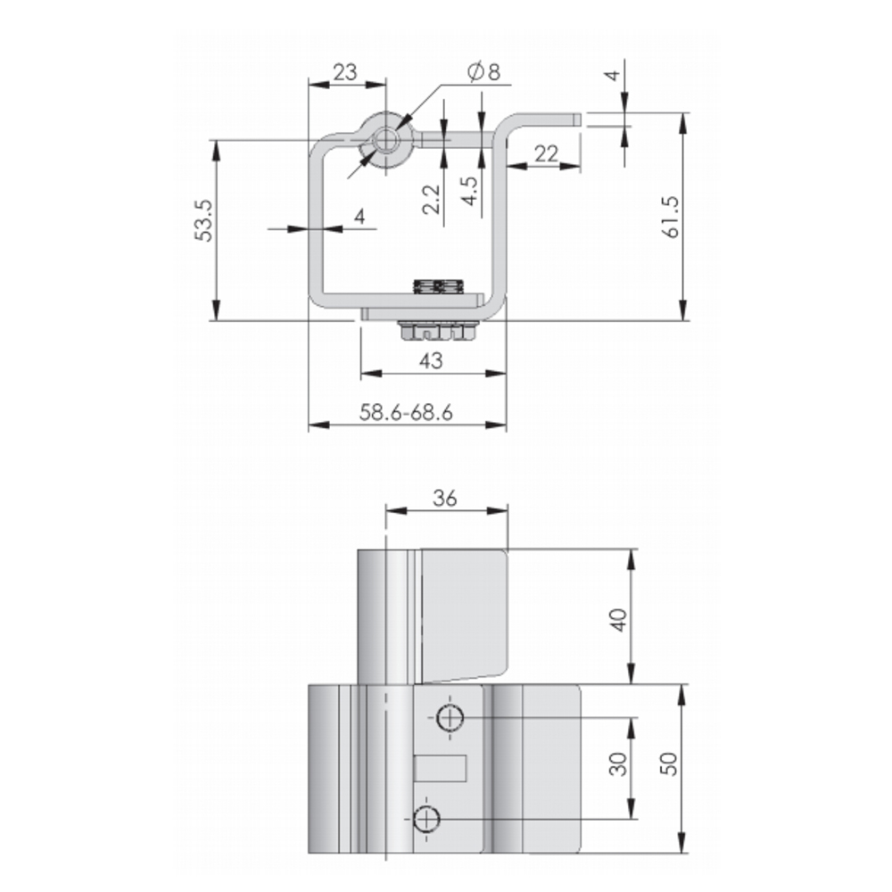  CL128 Series Heavy-Duty Carbon Steel Hinges (CL128/CL128-2)