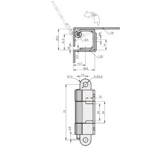 CL275-1/CL275-2/CL275-4 Industrial Hinges - Carbon Steel with Zinc Plating